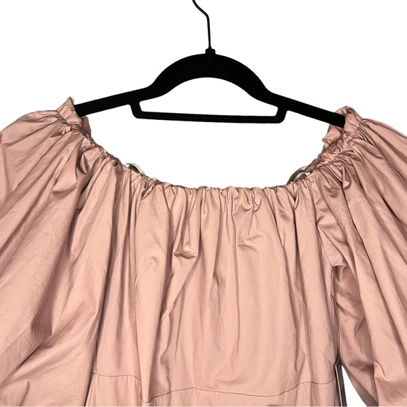 NEW Lulus Feel the Love Mauve Off the Shoulder Puff Sleeve Midi Dress S - Picture 6 of 12